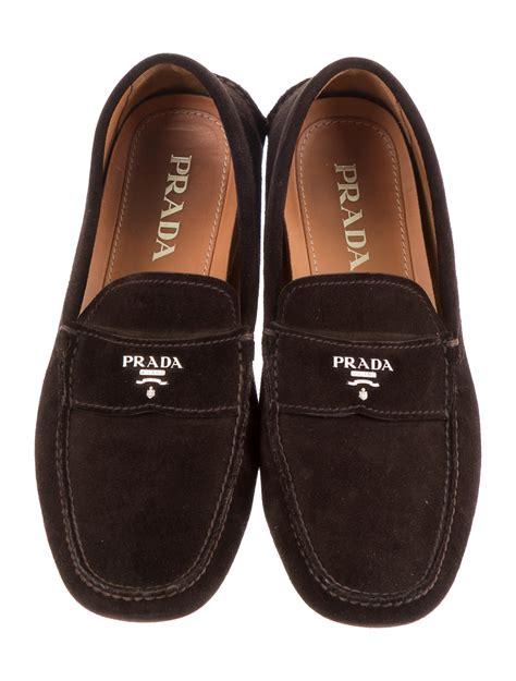 prada loafe|Prada suede loafer.